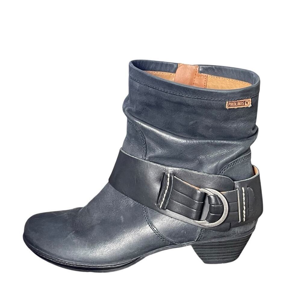 Pikolinos “Brujas” Leather Ankle Boots, Black, Side Zip, Streetwear, Weekend 8.5 - Picture 7 of 13